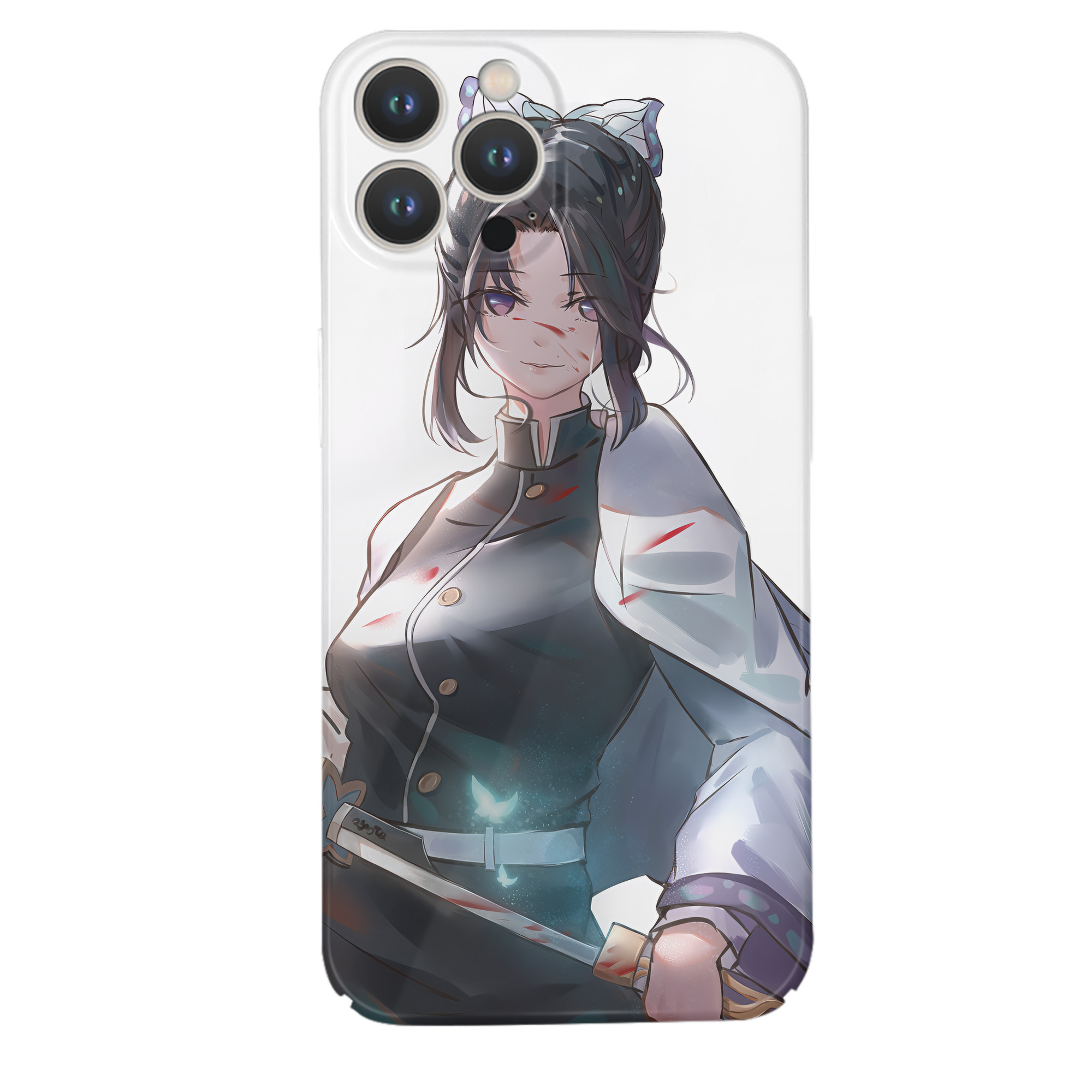 （画像用） 鬼滅の刃（きめつのやいば）蟲柱-胡蝶 しのぶ／こちょう しのぶ Kochou Shinobu 【iPhone 14シリーズ対応】ハードケース